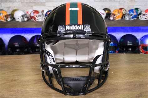 Miami Hurricanes Riddell Speed Authentic Helmet - Miami Nights – Green ...