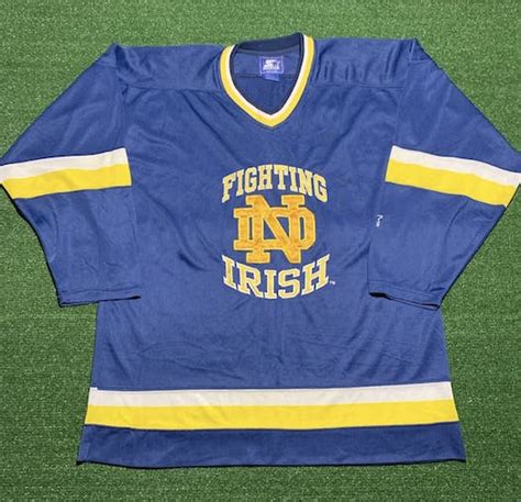 Vintage 90s Starter Notre Dame Vintage Hockey Jersey | Grailed