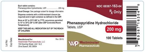 Phenazopyridine Tablets - FDA prescribing information, side effects and ...