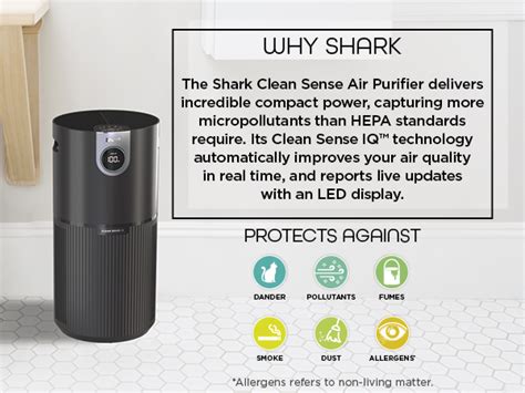 Shark Air Purifier MAX With True NanoSeal HEPA, Cleansense