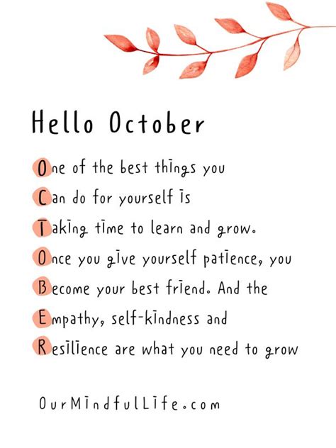 New Month October Quotes - RayleenEiva