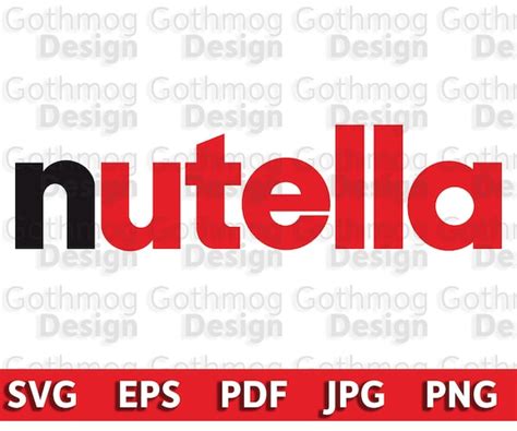 Nutella Logo Vector Svg Eps Jpeg Pdf Png Nutella Cricut - Etsy France