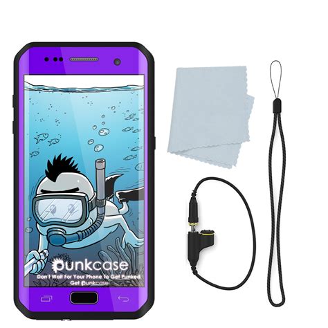 Galaxy S7 EDGE Waterproof Case PunkCase StudStar Purple Thin 6.6ft ...