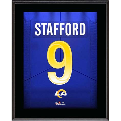 Matthew Stafford Rams Jersey Number Plaque | Pristine Auction