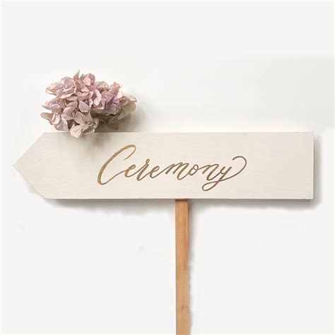 Wedding Direction Signs – White - Inkberry Calligraphy