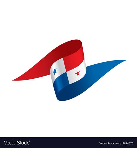 Panama flag Royalty Free Vector Image - VectorStock