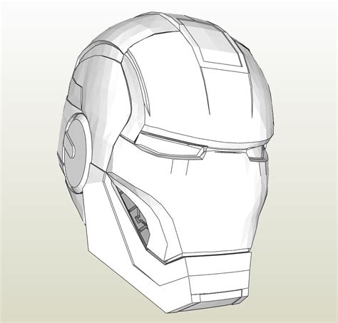 Iron Man Helmet Sketch at PaintingValley.com | Explore collection of ...