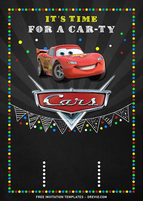 Cars Birthday Invitation Template Free