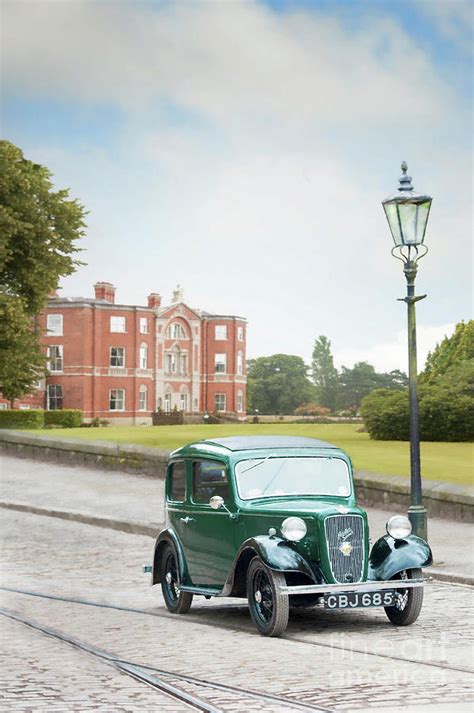 Vintage Car And Mansion Photograph by Lee Avison