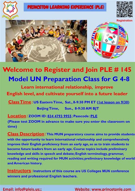 MUN Preparation Program - PRINCETON LEARNING EXPERIENCE INTERNATIONAL SCHOOL