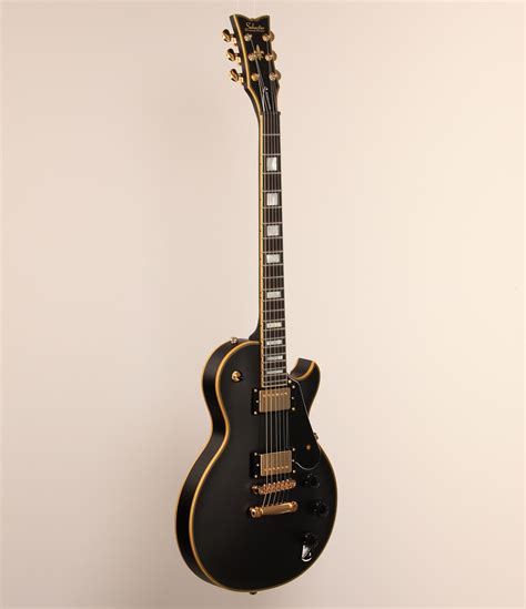 Schecter Solo II Custom Electric Guitar, Aged Black Satin, Gold Hardware