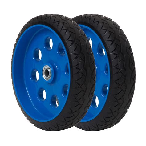 COSCO 10 Inch Low Profile Replacement Wheels for Hand Trucks, Flat-Free ...