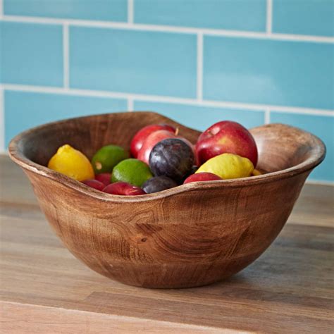 Natural Wooden Fruit Bowl By Paper High