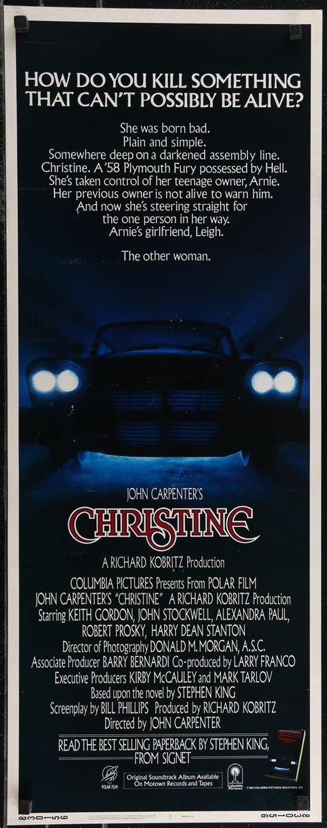 Christine Movie Poster 1983 Insert (14x36)