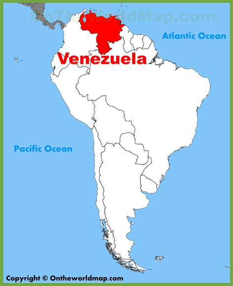 Venezuela location on the South America map