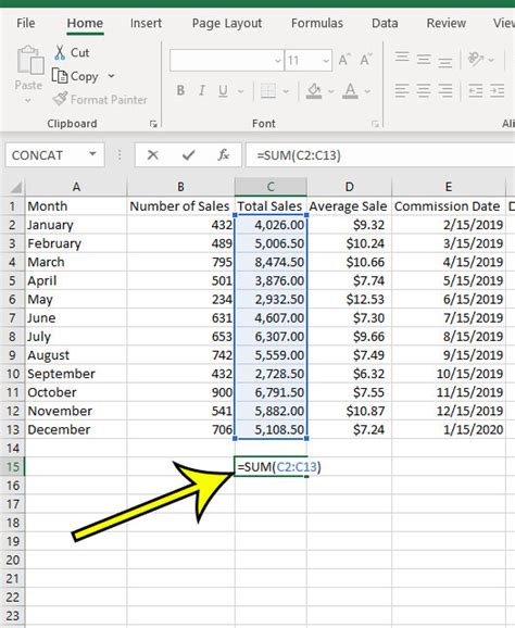 How to Sum a Column in Excel - Live2Tech