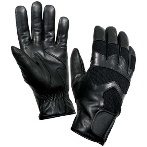 Black Leather Insulated Shooting Gloves