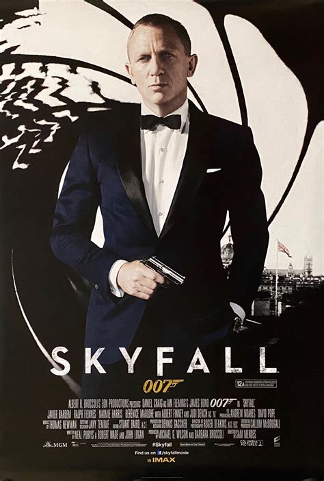 Original James Bond: Skyfall Movie Poster - 007 - Daniel Craig - IMAX