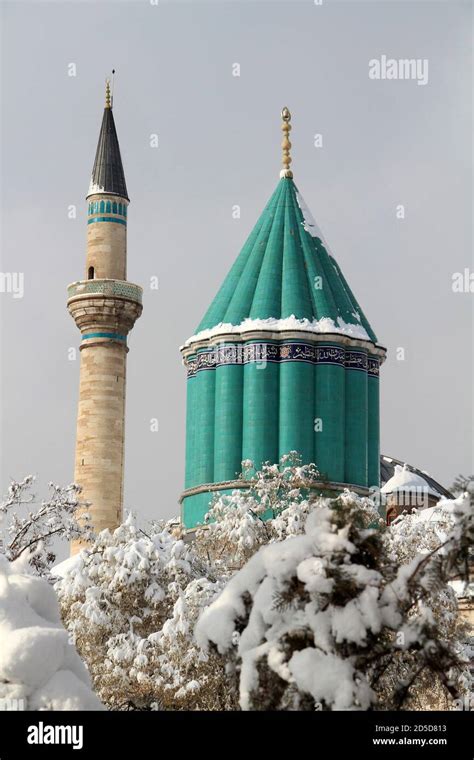 Konya Mevlana Museum, Religious building, Green minaret and museum ...