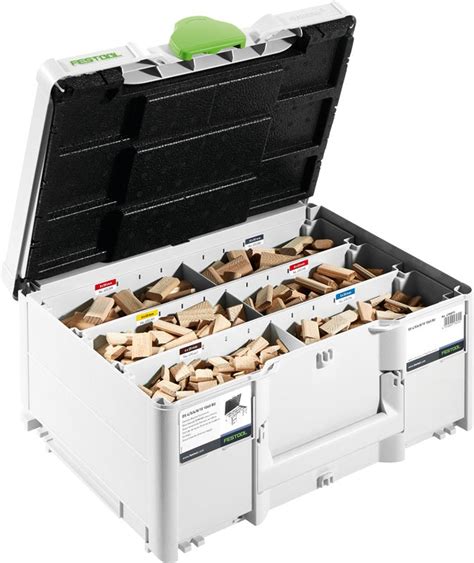 Festool Assortment of Domino 500 - 5 Cutters, 1060 Domino Tenons (576794)