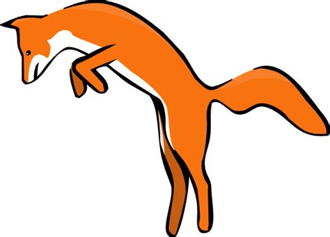 Fox Leaping Clip Art at Clker.com - vector clip art online, royalty free & public domain