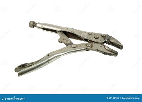 Old Locking Pliers Isolated On A White Background Royalty-Free Stock Photo | CartoonDealer.com ...