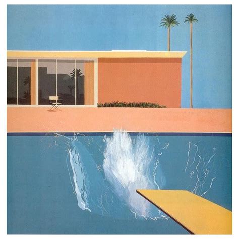 David Hockey — A Bigger Splash, 1967. | David hockney, Illustrazione acqua, Dipinti contemporanei