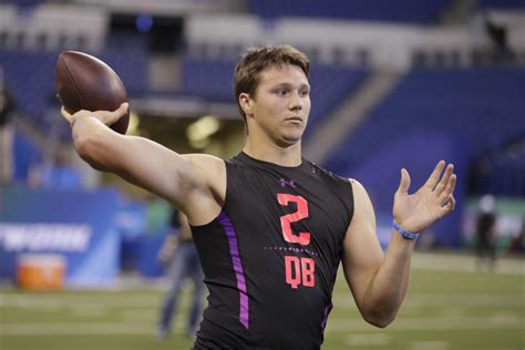 Former Wyoming quarterback Josh Allen makes his mark at the NFL Combine ...