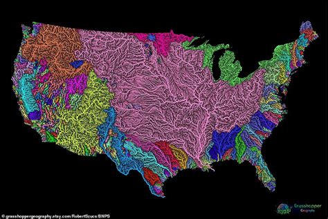 Fascinating new map shows EVERY river basin on the globe with a ...