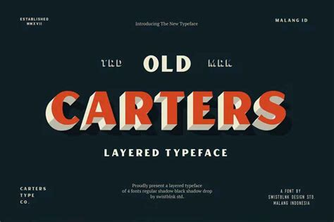 Carter Layered Font - Dafont File