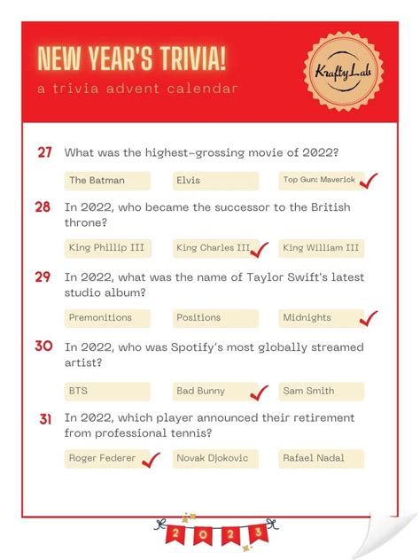 40 Fun New Year's Trivia Questions And Answers For Work