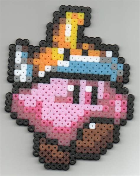 Cutter Kirby | Kirby, Bead art, Pixel art