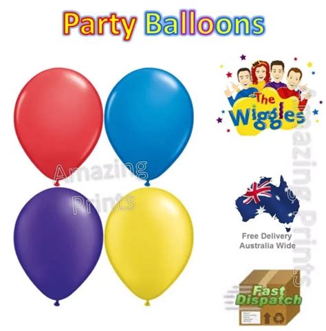 THE WIGGLES PARTY decoration Balloons Hellium Supply Emma Lachy Pack Set Anthony $6.95 - PicClick AU