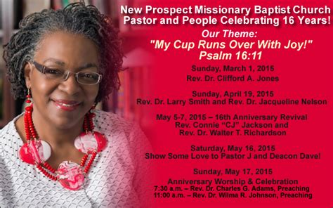 New Prospect Missionary Baptist Church – Pastor and People Celebrating ...