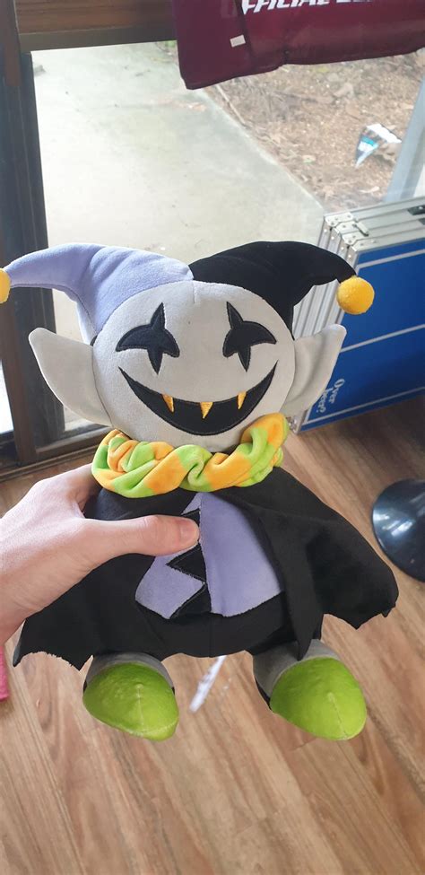 My jevil plush finally arrived, slow shipping was worth. : r/Deltarune