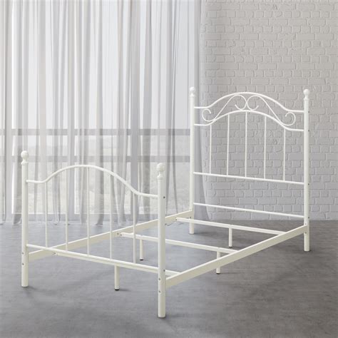 Mainstays Metal Bed, Bedroom Furniture, Twin Size Frame, White - Walmart.com - Walmart.com