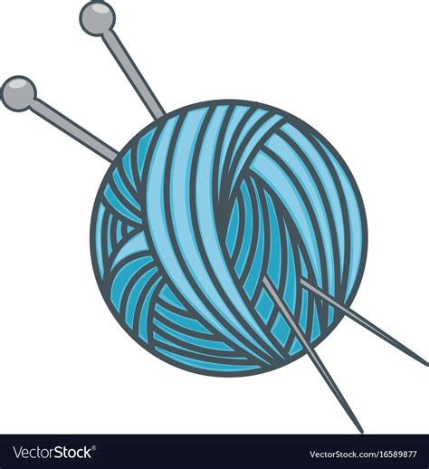 Needle and wool Royalty Free Vector Image - VectorStock