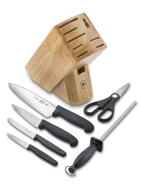 Buy Victorinox-Swiss-Army-Cutlery Fibrox Pro Knife Block Set, 7-Piece ...