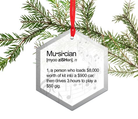 Musician Definition Beveled Glass Christmas Tree Ornament. – Neurons Not Included™