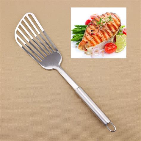 Stainless Steel Slotted Spatula Fish Flat Fish Ste... – Grandado