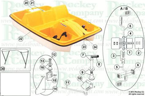 Parts from pedalboat.com