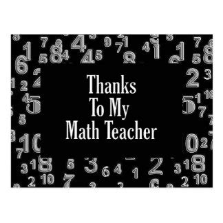 Thank You Math Teacher Cards | Zazzle