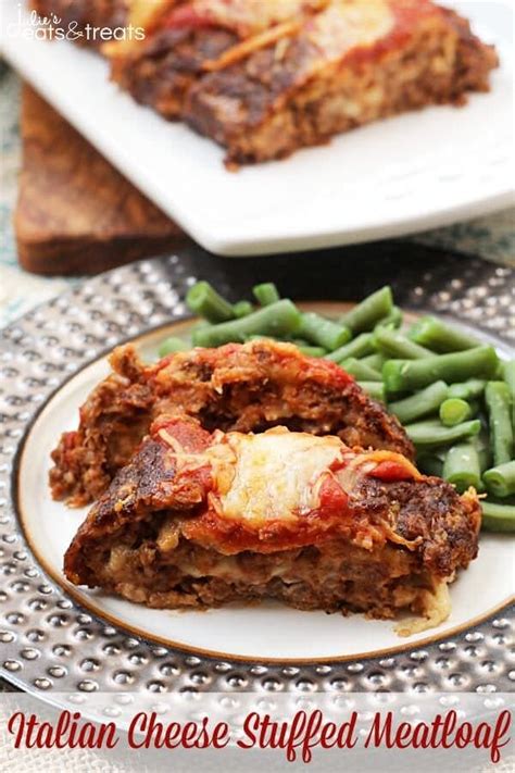 Italian Cheese Stuffed Meatloaf Recipe - Julie's Eats & Treats