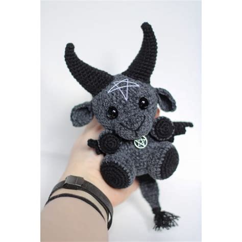 SMALL Baphomet plushie, Black baphomet plush toy, Creepy toy - Inspire ...