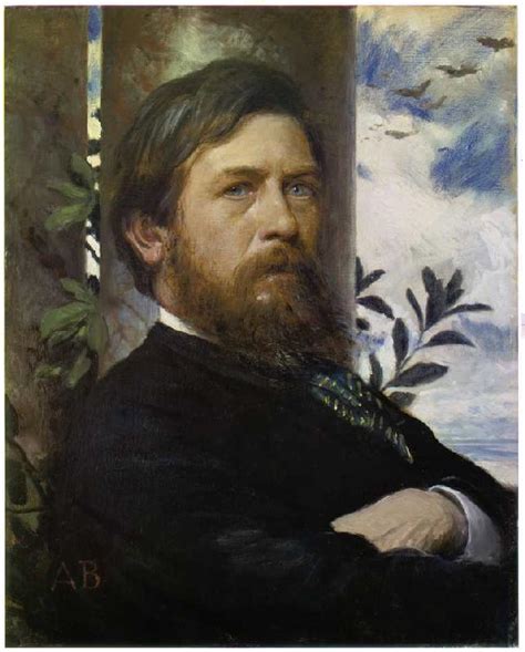 Self-portrait - Arnold Böcklin as art print or hand painted oil.