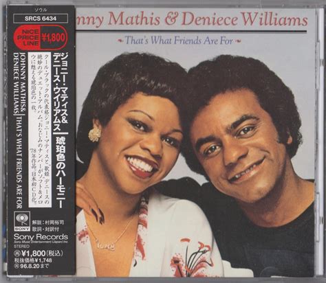 Johnny Mathis & Deniece Williams - That's What Friends Are For (1994, CD) | Discogs