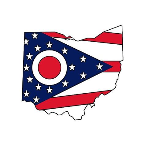 "Ohio flag state outline" Poster by artisticattitud | Redbubble