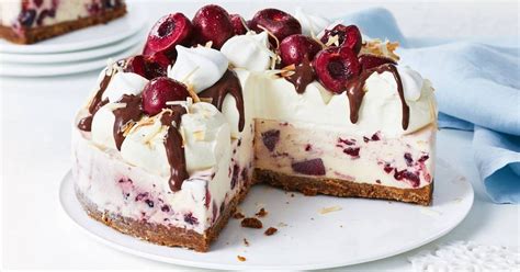 Cherry-coconut ice cream cake | Recipe | Ice cream cake, Cherry ice cream cake, Chocolate fudge ...