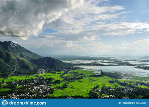 Aerial View of Wular Lake in Kashmir Stock Photo - Image of hill ...