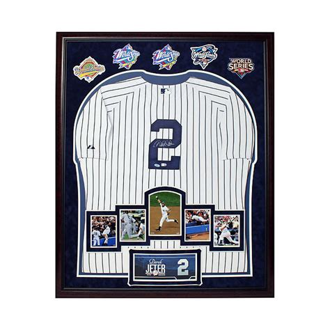 Framed Derek Jeter Autographed Jersey | Frontgate